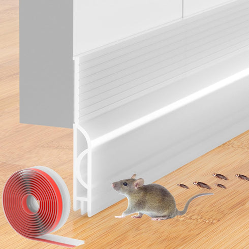 Adjustable Door Draft Stopper, Weather Stripping Seal for Cold Insulation, Under Door Sweep for Interior & Exterior