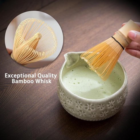 Set, 10 Set 2 Buucup Matcha Whisk Pcs Matcha Includes Matcha Bowl, Cups, Matcha Whisk and Holder, Bamboo Scoop