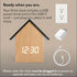 Dimmer Driini Digital House-Shaped Alarm Clock with Temperature Display (Light Wood) Modern Aesthetic - Cute Cube Frame