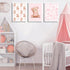 3Pcs Pink Teddy Bear Wall Art Coquette Bow Wall Decor Pictures Cute Animal Nursery Canvas Posters Prints for Baby Girls