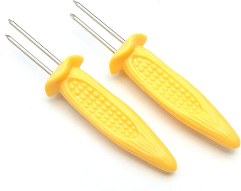 Fox Run 5398 Jumbo Corn Holders, Set of 8, Stainless Steel and Plastic