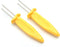 Fox Run 5398 Jumbo Corn Holders, Set of 8, Stainless Steel and Plastic