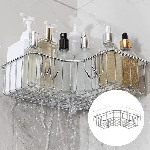 GETRIC 4 Pack 2) Shower Caddy Adhesive Replacement, Adhesive Shelves Hooks Caddy Shelves Rack Basket Organizer Shower