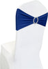 50PCS Spandex Chair Sashes Bands Stretch Chair Ties Bows with Buckle Slider for Wedding Party Banquet Decoration (Royal