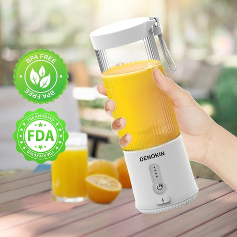 Portable Personal Size Blender for Smoothies and Shakes - USB Rechargeable - Household Fruit Mixer