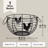 Juvale Wire Egg Basket Countertop Organizer, 8.2 x 8.2 x 4.9 in Black Iron - Rustic Style