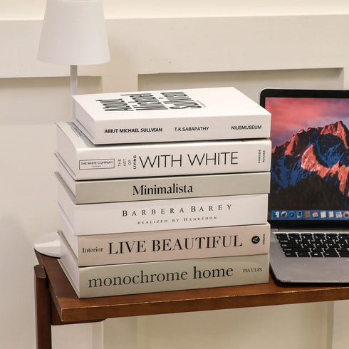 HMMSTR 6 PCS DIY Faux Books for Decoration, Designer Luxury Modern Fake Decorative Books for Shelves Living Room