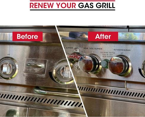 Unicook 4 Pack Grill Control Knob - Gas Burner Replacement, Chrome Plated Plastic with Nonslip Grip, Fits BBQ Gas Grills