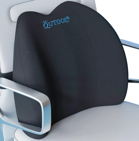 QUTOOL Lumbar Support Pillow for Office Chair, Memory Foam Low Back Support for Car, Ergonomic Back Cushion
