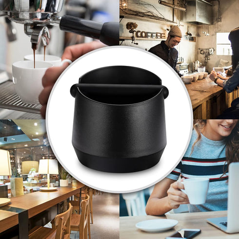 Espresso Knock Box, 5.8 Inch Coffee Knock Box with Removable Knock Bar, Shock-absorbent for Easy Coffee Ground Disposal