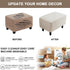 Bottom,05 Eco-Ancheng Ottoman Cover Stretch Rectangle Footrest Stool Slipcover Ottoman Bench Covers Jacquard Footstool