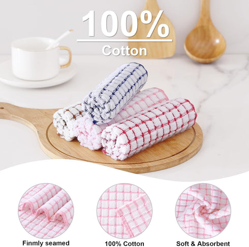 6 Pack 16 25 Inches Kitinjoy Cotton Terry Kitchen Towels, x Super Soft and Absorbent Dish Towels, Quick Drying Hand