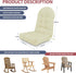 44x19x4in Adirondack Chair Cushion,Outdoor Waterproof Rocking Chair Cushion Beige Non-Slip High Back Patio Chair