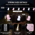 Unicorn String Lights, 10 LED 6.8ft Fairy Lights for Girl Room Decoration, Pink/White