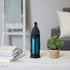 Zingz & Thingz Decorative Light Candle Lantern Holder, Moroccan Style, 13" Tall, Black with Blue Glass