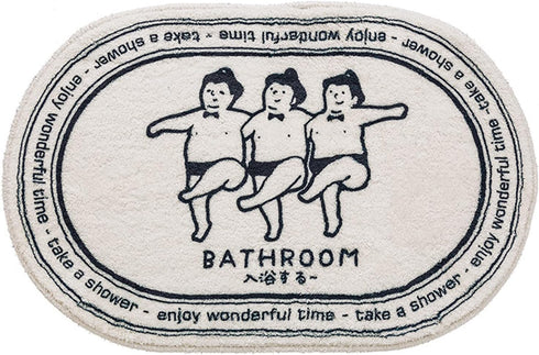 Funny Bath Mats Cute Cartoon Bath Rugs, Soft Non Slip Bathroom Door Mat, Durable Living Room Kitchen Rug