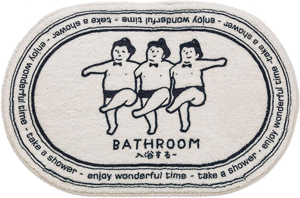 Funny Bath Mats Cute Cartoon Bath Rugs, Soft Non Slip Bathroom Door Mat, Durable Living Room Kitchen Rug