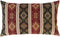Kilim Throw Pillow Covers, Burgundy Red and Green, 14 x 24 Inches Decorative Lumbar Pillows for Boho Room Decor