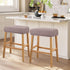 Lussenwert Set 2, Stool Covers Rectangular of Jacquard Vanity Stool Covers Stretch Washable Saddle Bar Stool Slipcover
