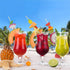 Minisland Mix-colored Watermelon Pineapple Leaf Cocktail Picks, 4.7 Inch Long Bamboo Toothpicks for Appetizers, 100