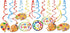 30Ct Art Hanging Swirl Decorations, Sip n Paint Party Supplies, Little Painting Artist Birthday Theme Decor for Boy Girl Kids Baby Shower