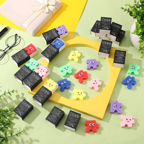 72 Sets Wettarn Employee Appreciation Gifts Team Puzzle Piece Stress Balls Bulk with Thank You Gift Boxes Party Favors