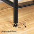 BF03DH01 HOOBRO Tall Side Table, Industrial End Telephone Table with Adjustable Mesh Shelves, Small Tall Night Stand