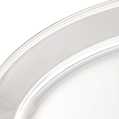 Winco OPL-18 Stainless Steel Oval Platter, 18" x 11.5"