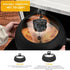 Collapsible Microwave Splatter Cover, Glass Food Cover with Handle, Silicone Steam Vents, Dishwasher Safe (10.5 inch)