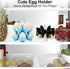Asltw 5 10 Dolphin Egg Holder Rack, Egg Boiling Tray with Flip Top Egg Storage, Heat Resistant Handle, Multi Purpose