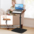 90 360 Small End Table Adjustable Height, Flip-Over Panel Side Table for Small Spaces Swivel TV Tray Couch Tables That