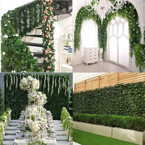 KUPOO 12 Strands 84 Feet Artificial Ivy Leaf Plants Vine Hanging Garland for Wedding Party Decoration