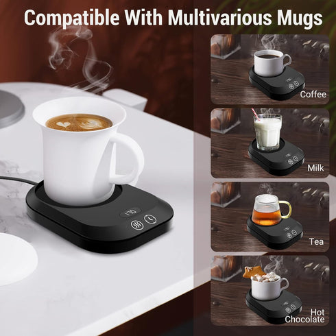 3-Temp Settings, Coffee Mug Warmer for Desk, Electric Coffee Cup Warmer with Smart Coffee Warmer for Desk Auto Shut Off
