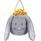XinblueCo Plush Easter Bunny Basket, Personalized Egg Hunting Tote Bags with Long Plush Ears for Easter Decorations