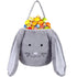 XinblueCo Plush Easter Bunny Basket, Personalized Egg Hunting Tote Bags with Long Plush Ears for Easter Decorations