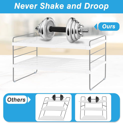 Pantry Organizers and Storage, 3 Tiers Expandable Foil and Plastic Wrap Organizer for Kitchen Cabinet Countertop (9.8"