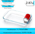 NUTRIUPS 2.6 Quart Glass Baking Dish, Rectangular Baking Dishes for Oven, Tempered Glass Casserole Dish Cooking Oven Bake