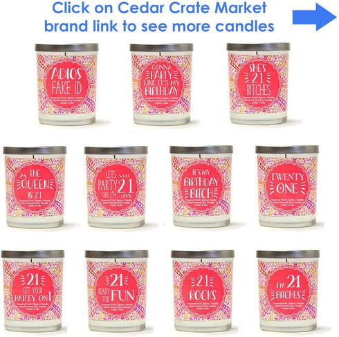 21st Birthday Gift for Her | Funny Scented Candle for Daughter, BFF, Sister - Tropical Fruit, Spice, Vanilla