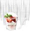 Monrocco 50 Pack 5 oz Plastic Dessert Cups with Lids and Spoons, Small