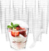 Monrocco 50 Pack 5 oz Plastic Dessert Cups with Lids and Spoons, Small