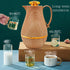 Insulated Thermal Coffee Carafe, 33 oz, Arabic-Style Thermos Flask, Coffee Tea Pot for Hot Cold Water, Wood Color