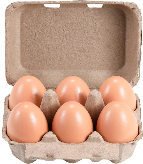 LayHyand Dozen 50 Pack, 6 Count 6 Half Vintage Egg Cartons Blank Natural Pulp Egg Cartons for Chicken Eggs Reusable