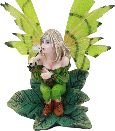 Ebros Mythical Goddess Green Earth Pixie Dust Fairy Statue, 6" Tall Whimsical Tribal Gaia Faerie Sculpture