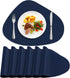 Placemats Set of 6, Heat Resistant Leather Placemats Double Layer, Soft Waterproof