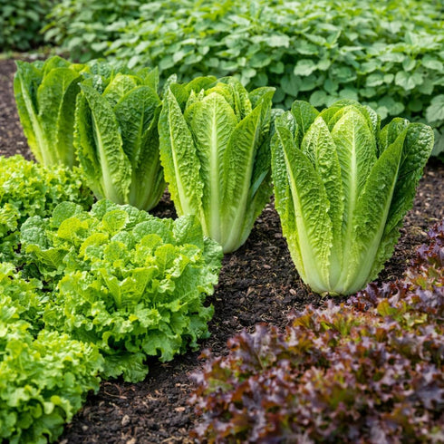 Sunutri Seeds Parris Island Romaine Lettuce Seeds Crisp Upright Heads, Heat-Tolerant Heirloom Variety for Home Gardens