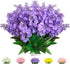 Artificial Flowers Bouquets, Wisteria Hyacinth Fake Bulk for Vase Home Decor, UV Resistant for Indoors, Outdoors,