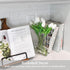 Puransen Clear Book Flower Vase - Floral Bookshelf Decor, Acrylic Flower Holder & Space-Saving Organizer, Modern Home