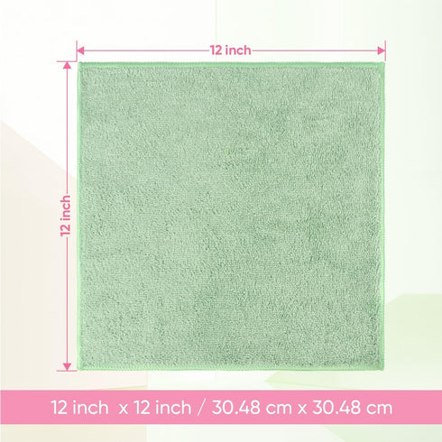 12 Pack, 12x12 Inch, Set HOMEXCEL Microfiber Washcloths Highly Absorbent and Soft Face Towel, Multi-Purpose Wash Cloths