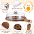 FillTouch 24 Countertop Easter Acacia Wood Deviled Egg Platter with Lid and Handles Holes Round Deviled Egg Tray Holder