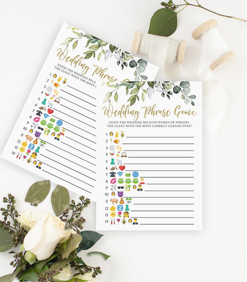 Set 5 50 Printed Party Bridal Shower Game Fun Games and Activities for Guests, Includes Bingo, Trivia, and Advice
